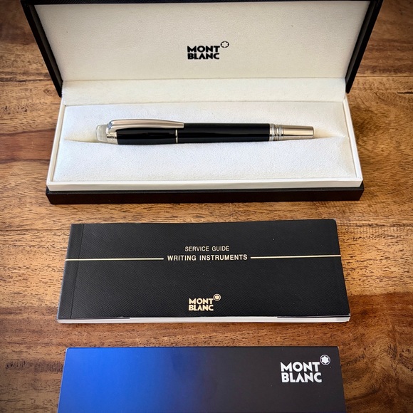 Montblanc Black and Silver Rollerball Pen